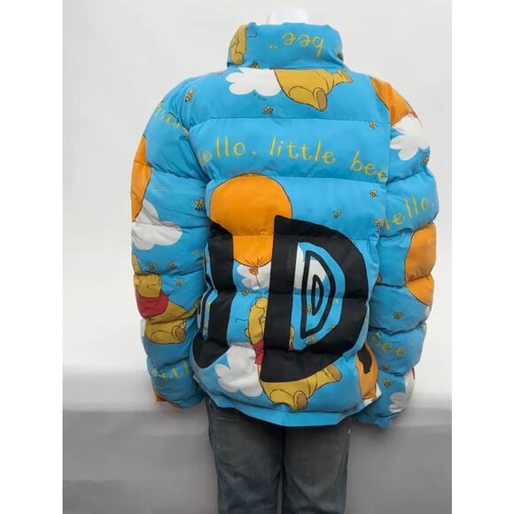 Unisex Adults Die.Go Studios Blue "Winnie The Pooh" Puffer Jacket One Size - Picture 3 of 15